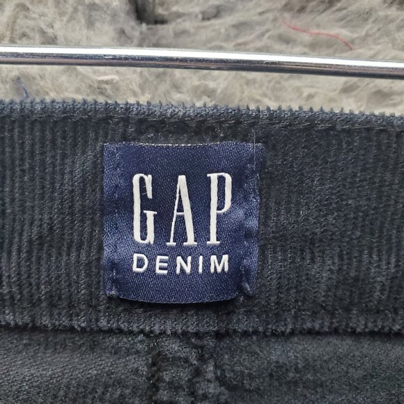 Gap Jeans Womens 33 Tall Black Perfect Boot Corduroy Stretch Five Pocket - Picture 2 of 10
